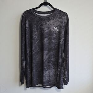 Realtree Men's Charcoal Camouflage Long Sleeve Tee